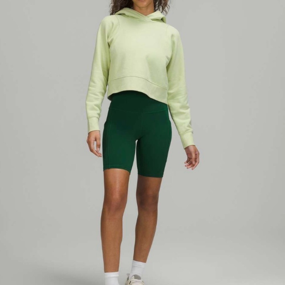 Lululemon Loungeful Cropped Hoodie Creamy Mint Soft Cozy Pullover Sweatshirt, 6